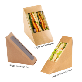 Kraft Sandwich Wedge Box